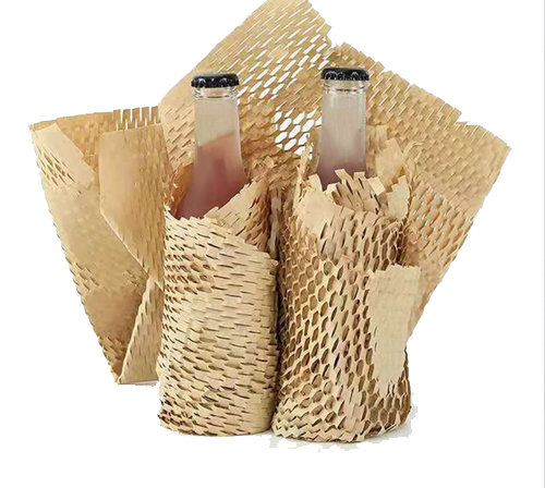 Imballaggio protettivo flessibile per merci in carta a nido d'ape